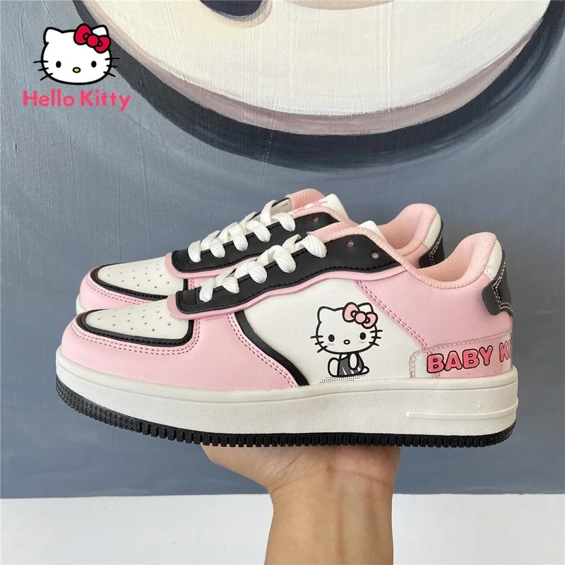 Hello Kitty Shoes girl boy sports shoes cartoon Light Breathable Casual Sport Shoes Pink Cute Sneakers for Girl