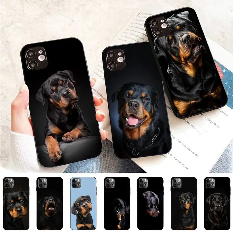 Maiyaca Cute Rottweiler Dog Phone Case Per Iphone 11 12 13 Mini Pro Max 8 7 6 6S Plus X 5 S Se 2020 Xr Xs 10 Case