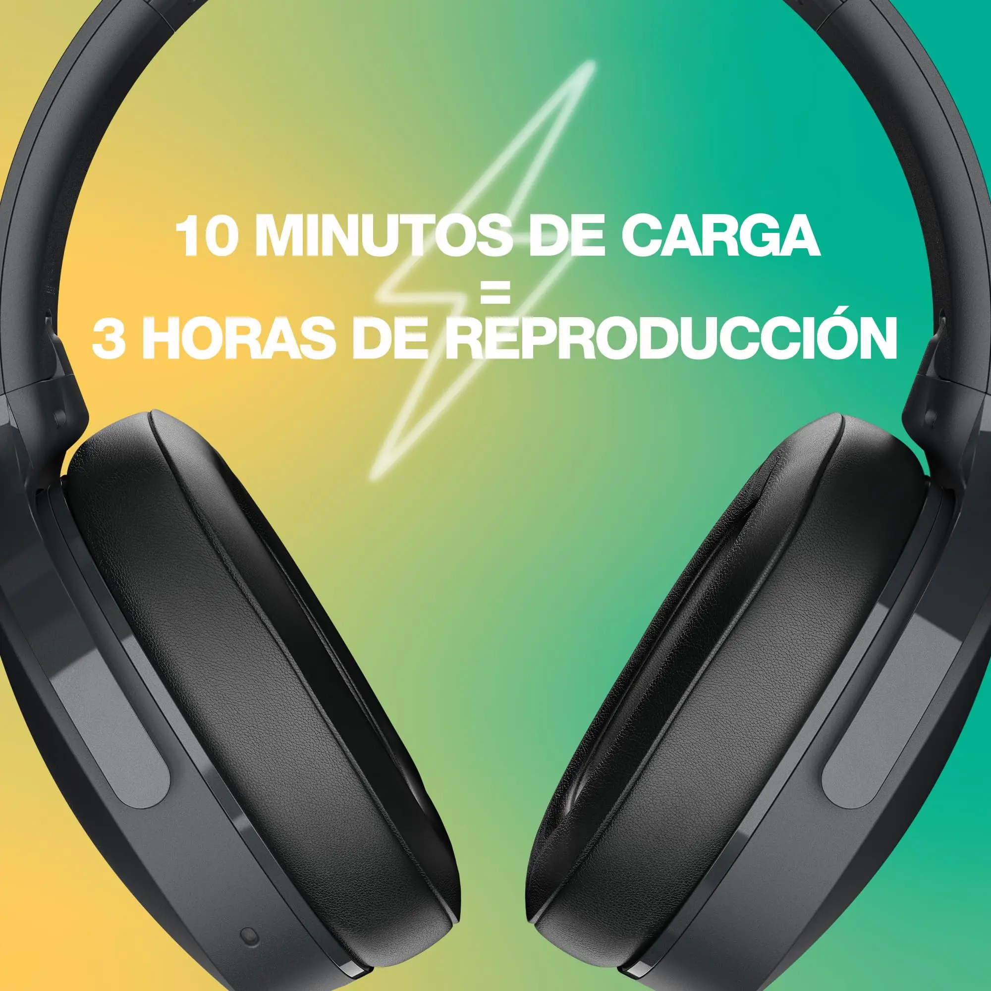 Skullcandy Hesh Evo 무선 오버이어 블루투스 헤드셋, 30H 긴 내구성 헤드폰, 게임 스포츠 이어폰, 블랙