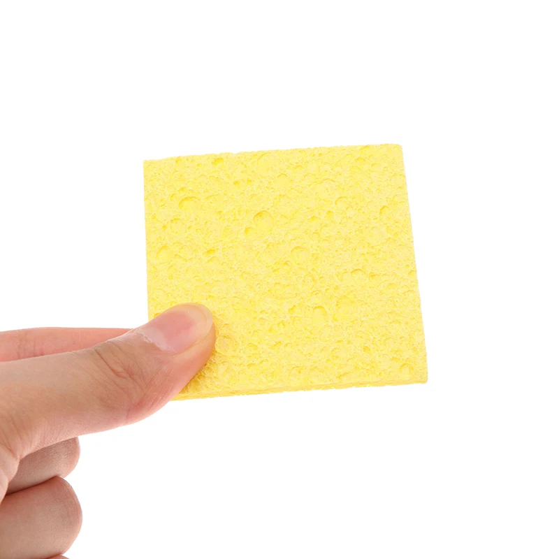 10Pcs Soldering Iron Tips Cleaning Sponge High Temperature Enduring Condense Sponge For Welding Tips Cleaning Tools soldering iron cleaner soldering iron tip cleaner