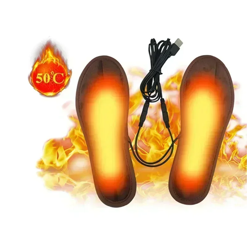 Heated Insoles - USB-Powered Foot Warmers for Winter Comfort & Outdoor Activities