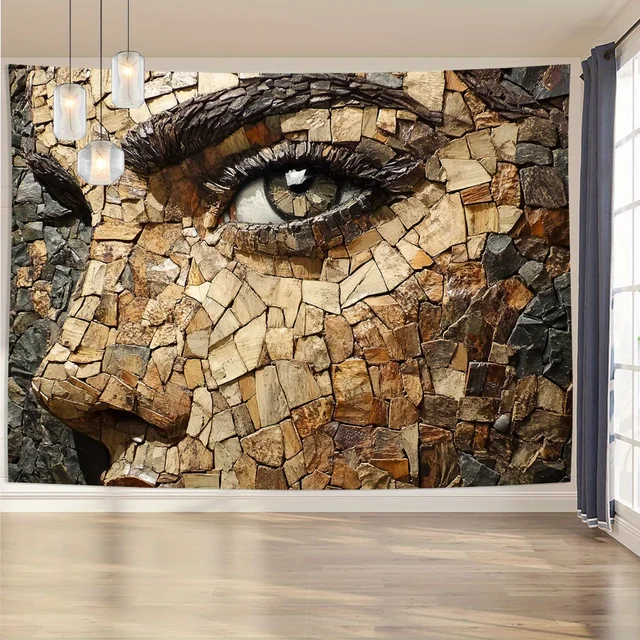 Tapisserie murale 3D en Polyester de Style Vintage, décoration suspendue pour salon, chambre à coucher, fête, cadeau d'art universel 3