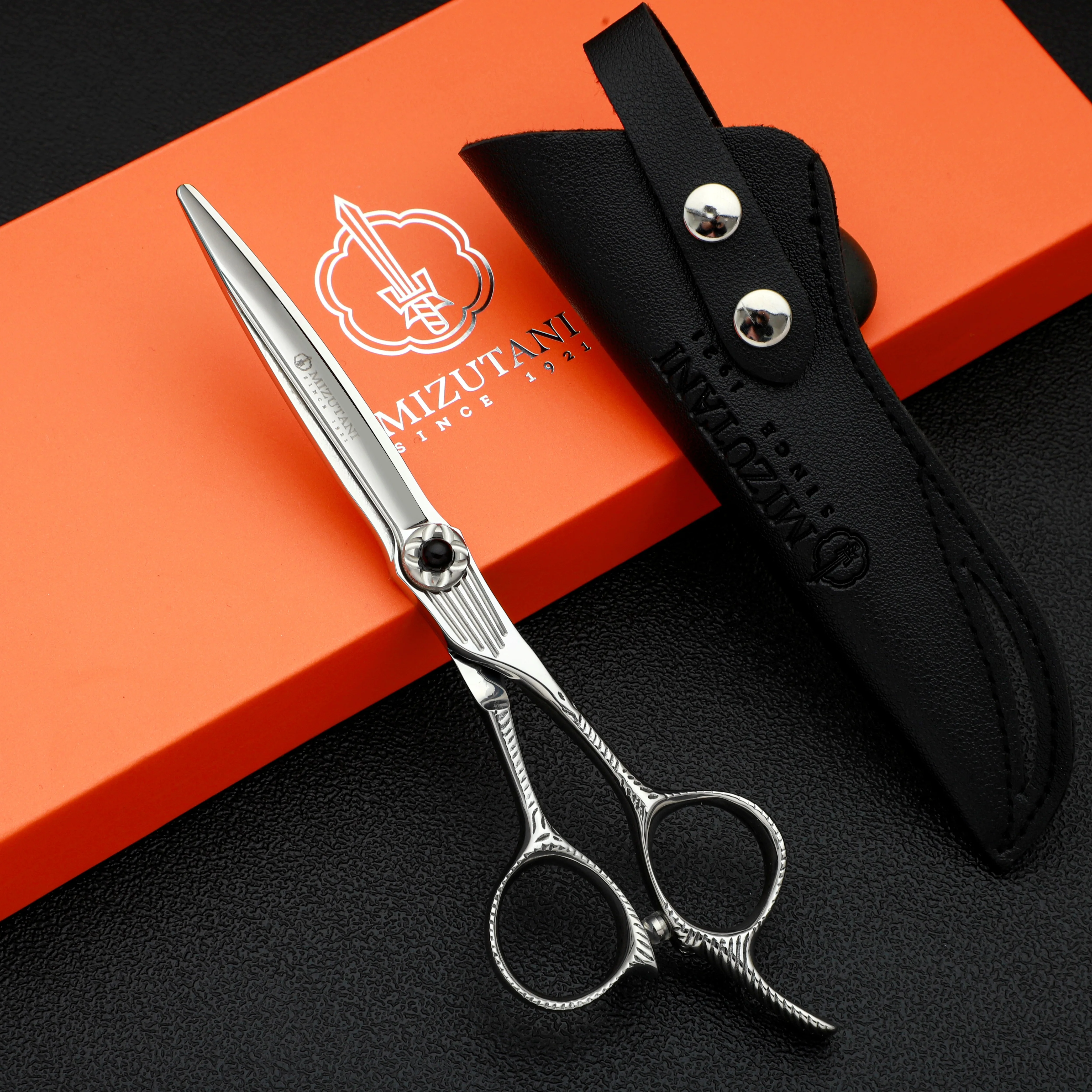 

MIZUTANI 6 inch Tungsten Steel Pattern High grade scissors Pattern Professional Hair Salon Top Professional Barber Scissor Set