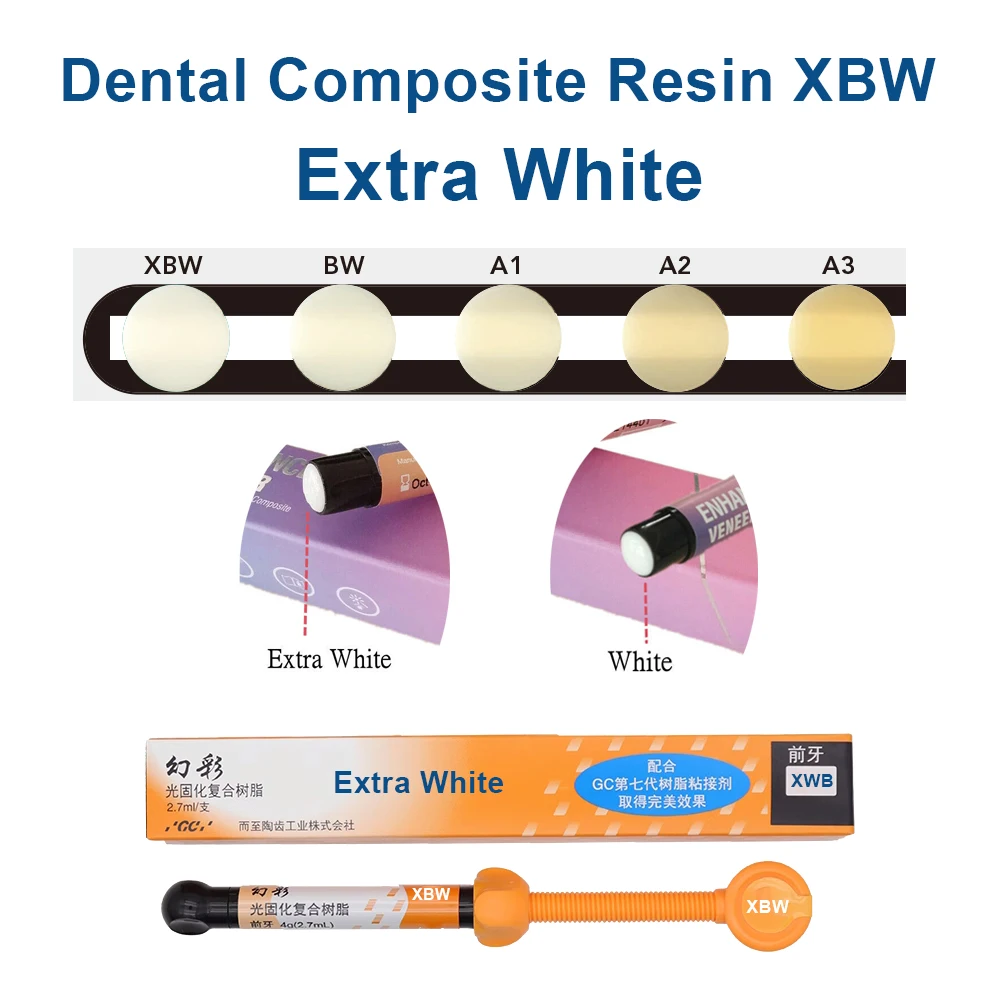 Resina Composita Dentale Extra White Xbw Bw Beauty Bleach Denti Bianchi Impiallacciatura Resina Fotopolimerizzazione Opaca Odontoiatria Professionale 