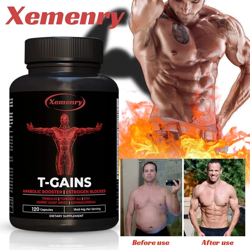 

Lean Muscle Growth Test Booster for Men Building Supplement Non-GMO, Gluten Free