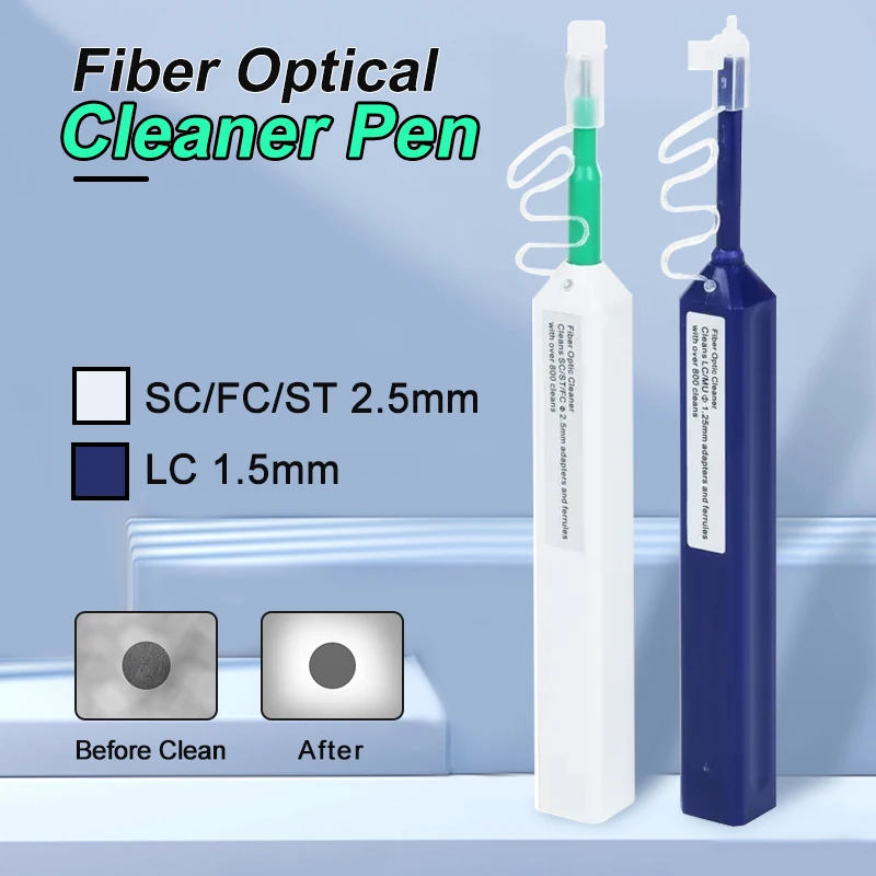 

SC/FC/ST 2.5mm Fiber Optic Cleaning Pen LC/MU 1.25mm One-Click Cleaning Fiber Cleaner Tools Optical Fiber Connector Cleaner