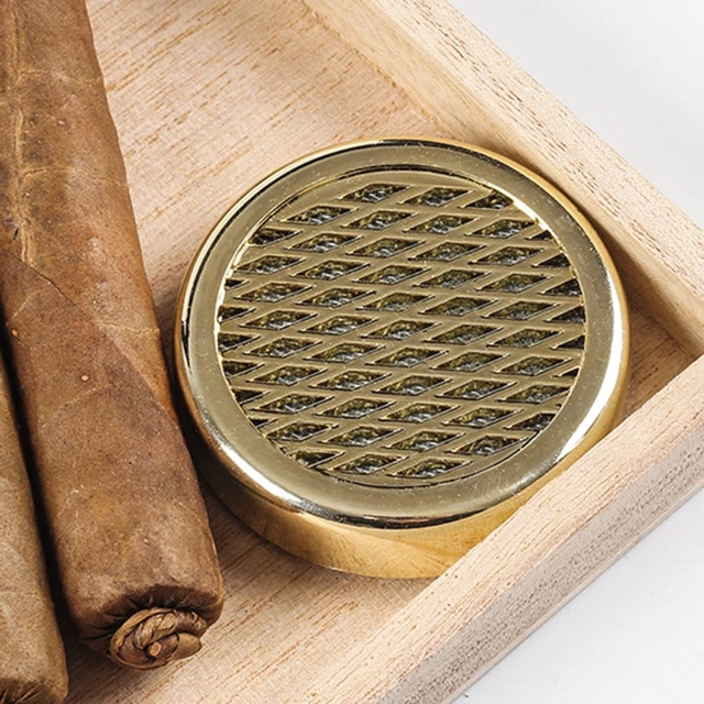 Cigar Humidor Portable Tabacco Humidifier Moisture Round Accessories Tool Humidification Gadgets for Home Office Gifts Plastic - Image 3
