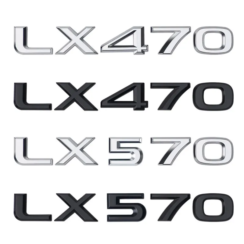 

For Lexus refit trunk tail LEXUS letter emblem displacement labal car stickers LX470 LX570 GX400 GX470 number decorating decals