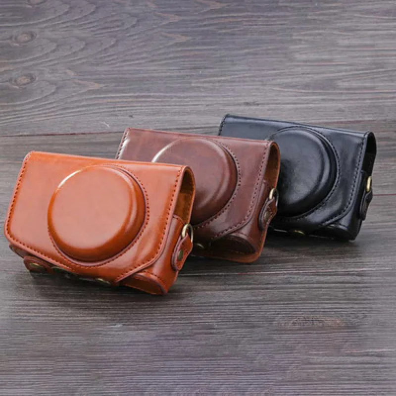 Per Canon S90 S95 S100 S110 S120 S200 G9X Custodia Protettiva Impermeabile Foto Fotocamera Digitale Custodia In Pelle Pu Custodia Per Il Corpo