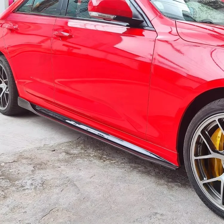 CT4 페이스리프트 롱 스타일 사이드 스커트 자동차 외장 바디 파츠 카본 파이버 사이드 스포일러 립 (CT4 사이드 스커트용)