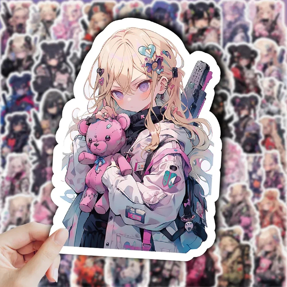 10/30/60PCS Anime Beautiful Girl Bear Killer Cool Sticker DIY Phone Laptop Luggage Skateboard Graffiti Decals Fun for Kid Toy 5
