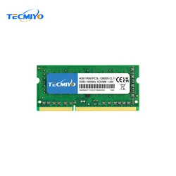 TECMIYO 1RX8 4GB DDR3L 1600MHz SODIMM Laptop Memory RAM 1RX8 DDR3 4GB 1600MHz  SODIMM 1.35V PC3L-12800S  Non-ECC - Green