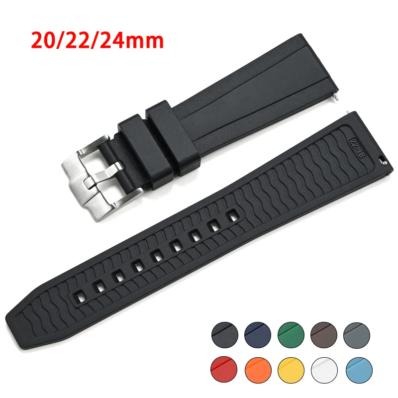 Neuestes Silikon-Uhrenarmband für Samsung Ultra Omega Seiko PROSPEX Panerai 20 mm 22 mm 24 mm Schnellverschluss-Gummi-Uhrenarmband
