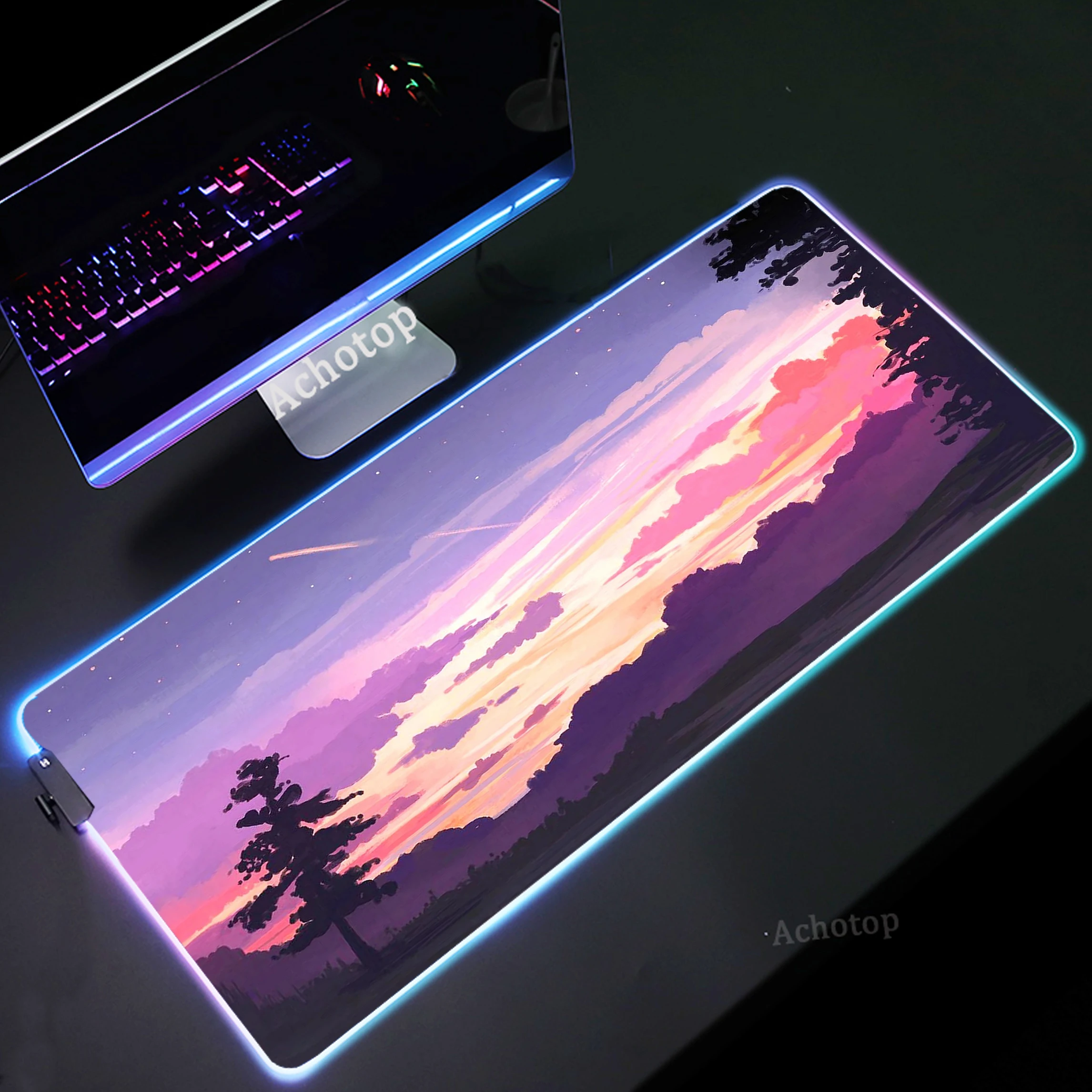

Cloud Art Mousepad Gamer 900x400 RGB Computer Game Mousemat Gaming XXL LED Luminous Rubber Mouse Mat Computer Gamer Desk Pads