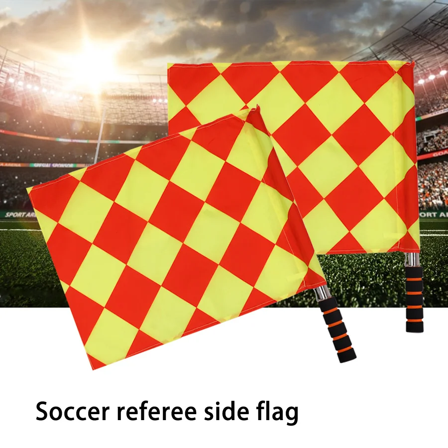 2pcs/set World Soccer Referee Flag Fair Play Sports Match Football Linesman Europe Flags Referee Equipment