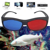 Lunettes 3D Rouge et Bleu avec Cadre Noir, pour Jeu DVD et Film TV Dimenmail.com Anaglyph 2