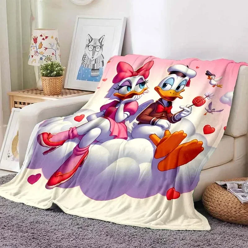 Donald Daisy Duck Printed Blanket for Home Travel Soft and Comfortable Blanket for Adults and Children Cartoon Warm Blanket Gift 4