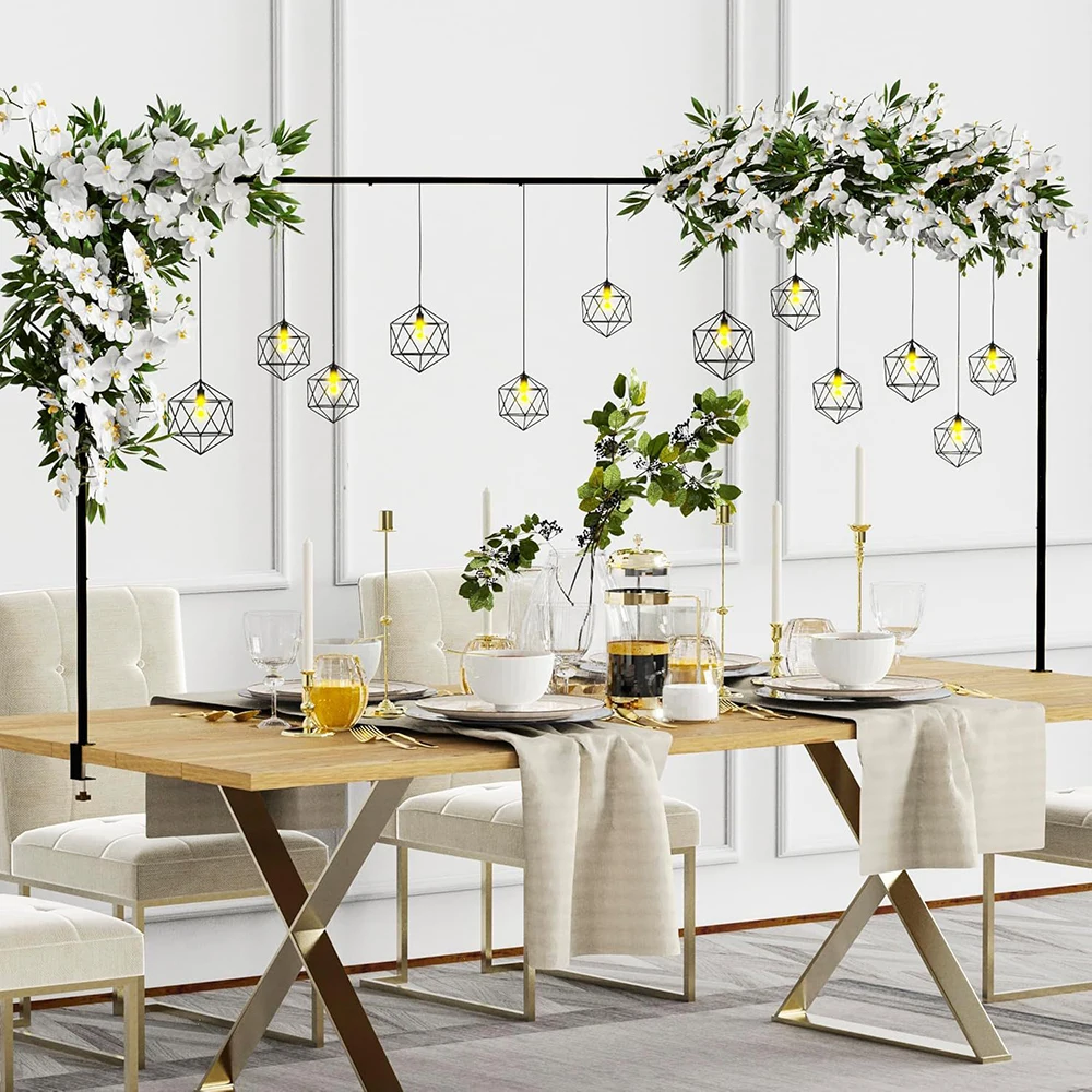 Tischständer mit Klemmen, verstellbare Länge, geeignet für Tischballons, Blumenbogen-Ständer-Set, Hochzeits- und Partydekoration – Detail 4