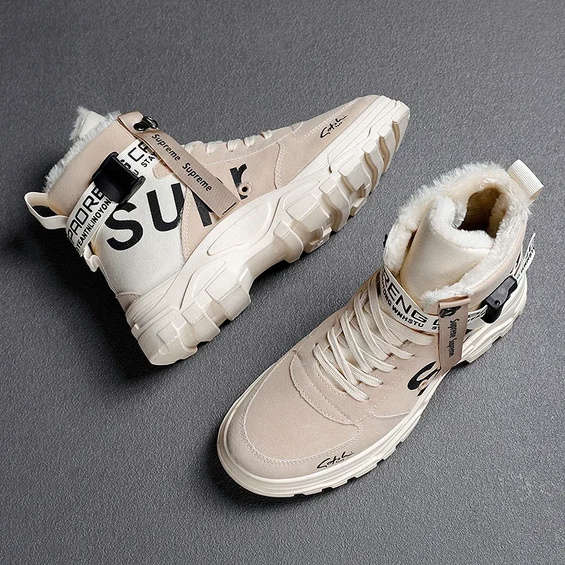 

Мужские осенние индивидуальные модные повседневные ботильоны на шнуровке с высоким берцем для инструментов зимние модные ботинки британская парусиновая обувь защитная обувь