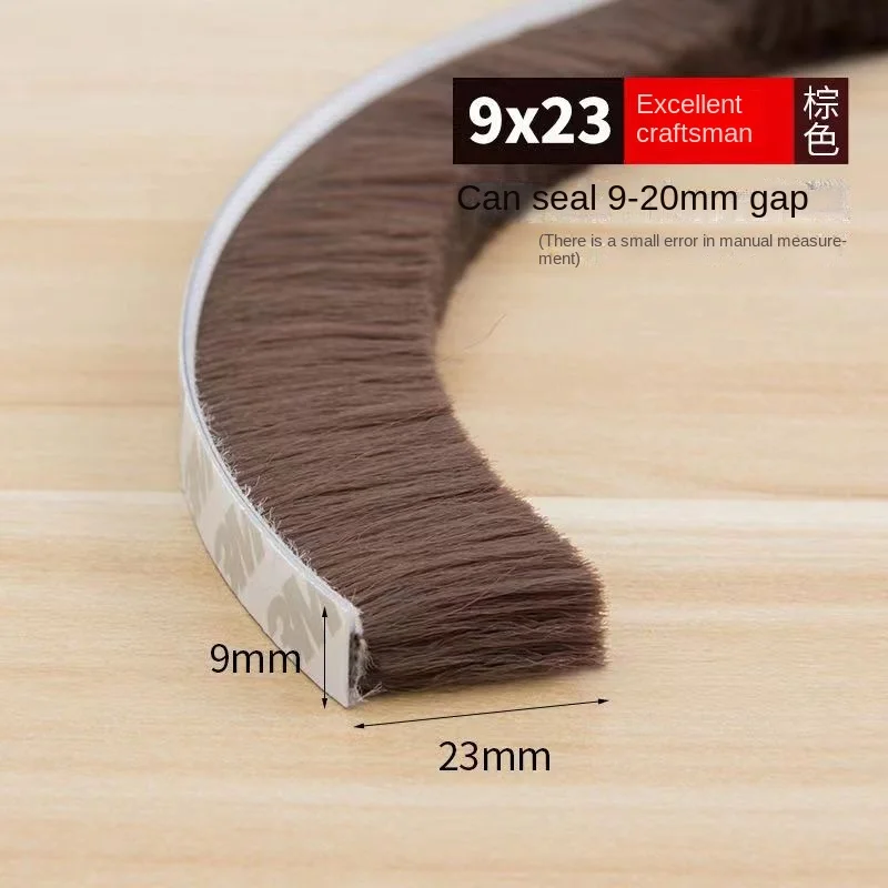 Self-Adhesive Weatherstrip Brush Seal for Doors and Windows - Warm Winter Collection