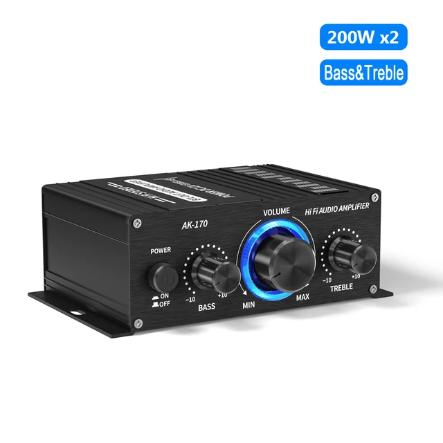 Mini amplificateur Bluetooth 5.0 haut-parleur numérique audio classe D Hifi  stéréo usb musique carte son ampli maison voiture