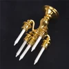 1:12 Scale Dollhouse Miniature Mini Gold Candelabra Furniture Metal Candleholder Candlesticks Model DIY Kitchen Pretend Toys 5