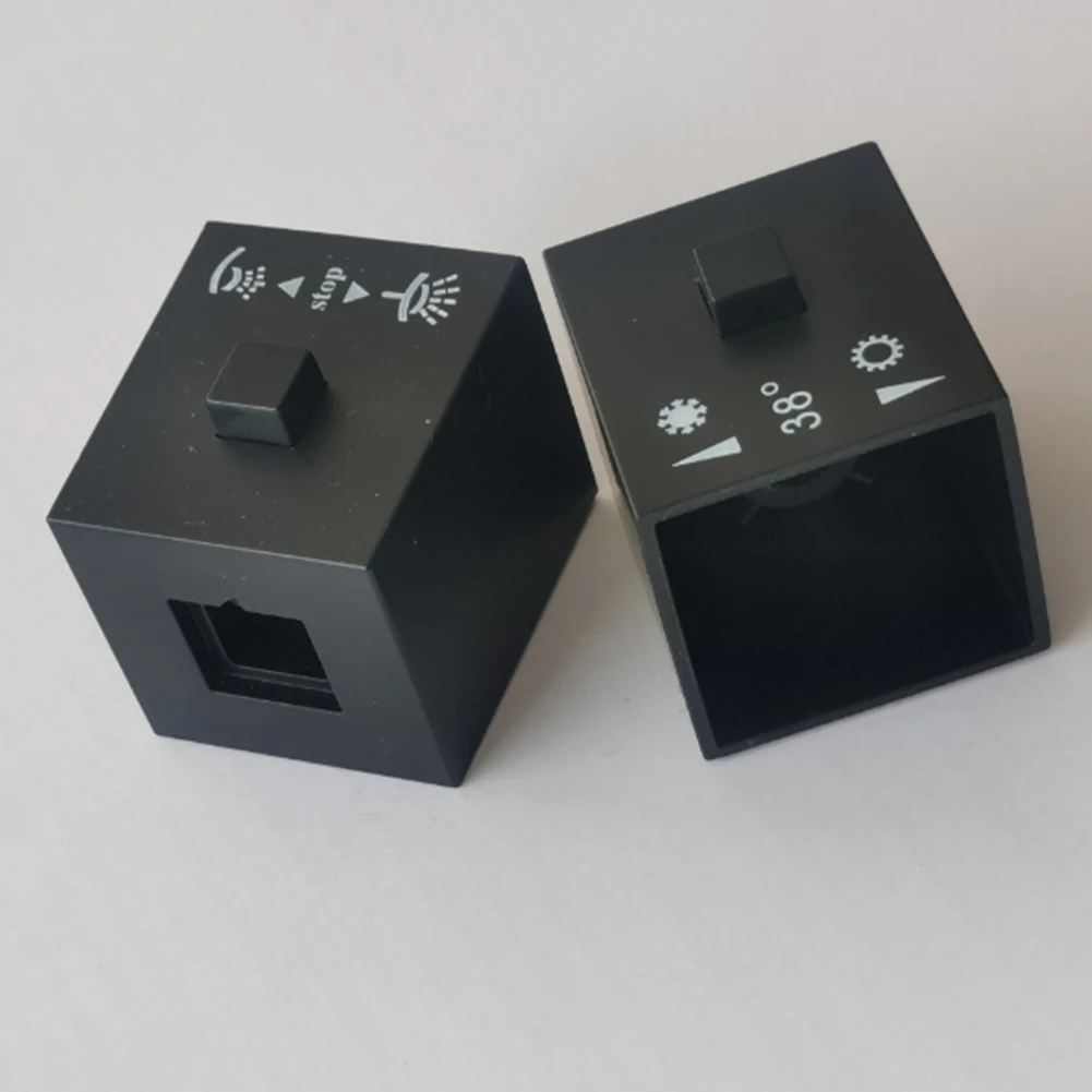 1 Pair Square Shower Temperature Control Handle Knob Black Thermostatic Handle Bath Shower Mixer Bathroom Fixture bathroom hardware set bathroom hardware accessories plumbing tool