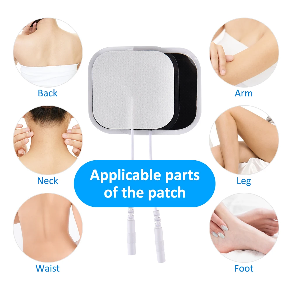10/20/50/100PCS Reusable Electrode Pads Gel Patch For Tens Pulse Physiotherapy Massager Acupuncture Nerve EMS Muscle Stimulator