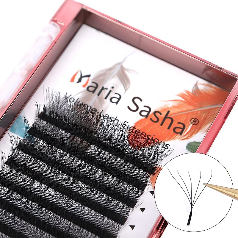 MARIA 5D Volume Easy Fan Eyelash Extensions - Natural Soft Wholesale Collection with Private Logo, 12 Rows