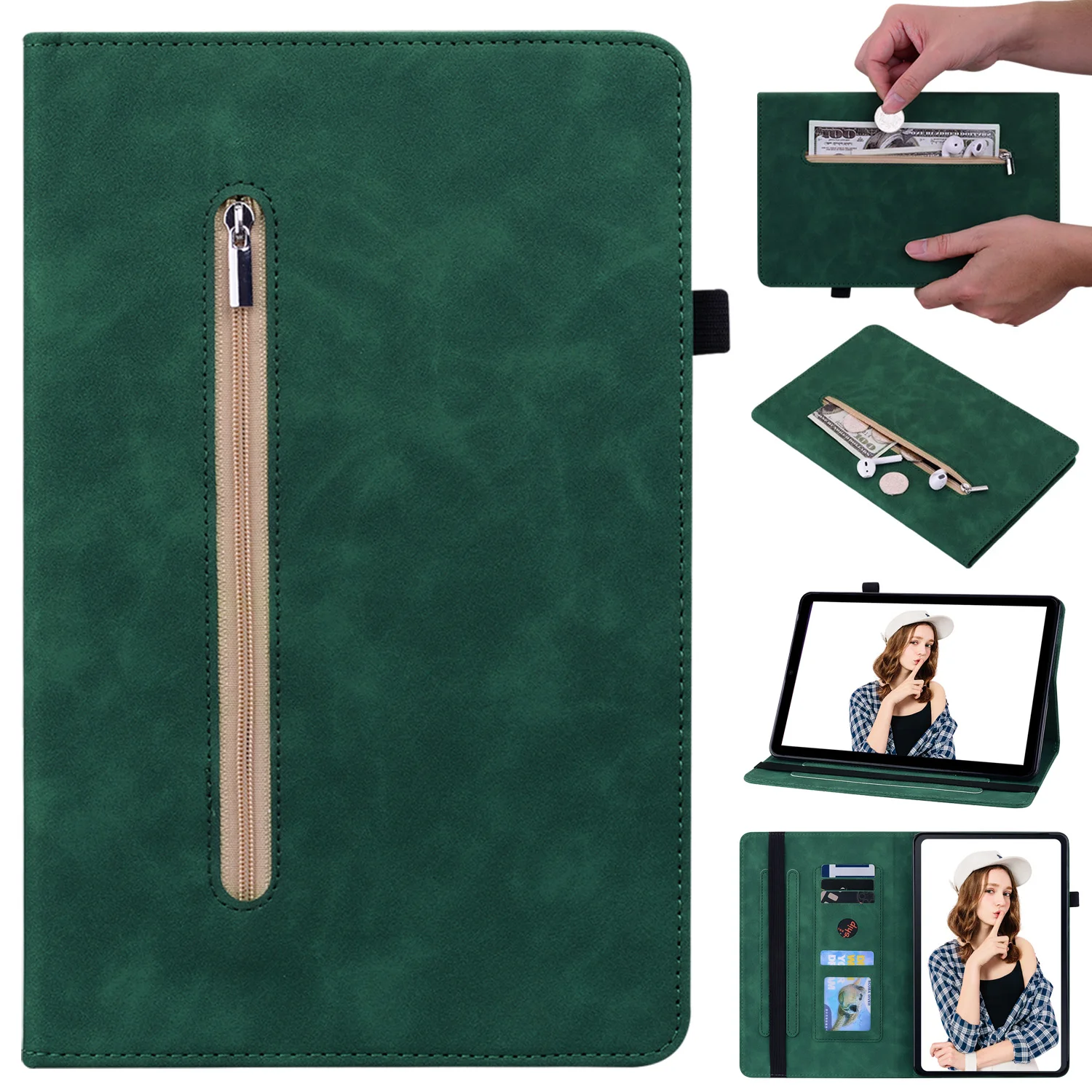 Per Samsung Galaxy Tab S8 S7 Plus Fe Custodia Pu Leather Business Folio Tablet Per Galaxy Tab S7 Fe A7 A8 X200 T225 Ultra Book Cover