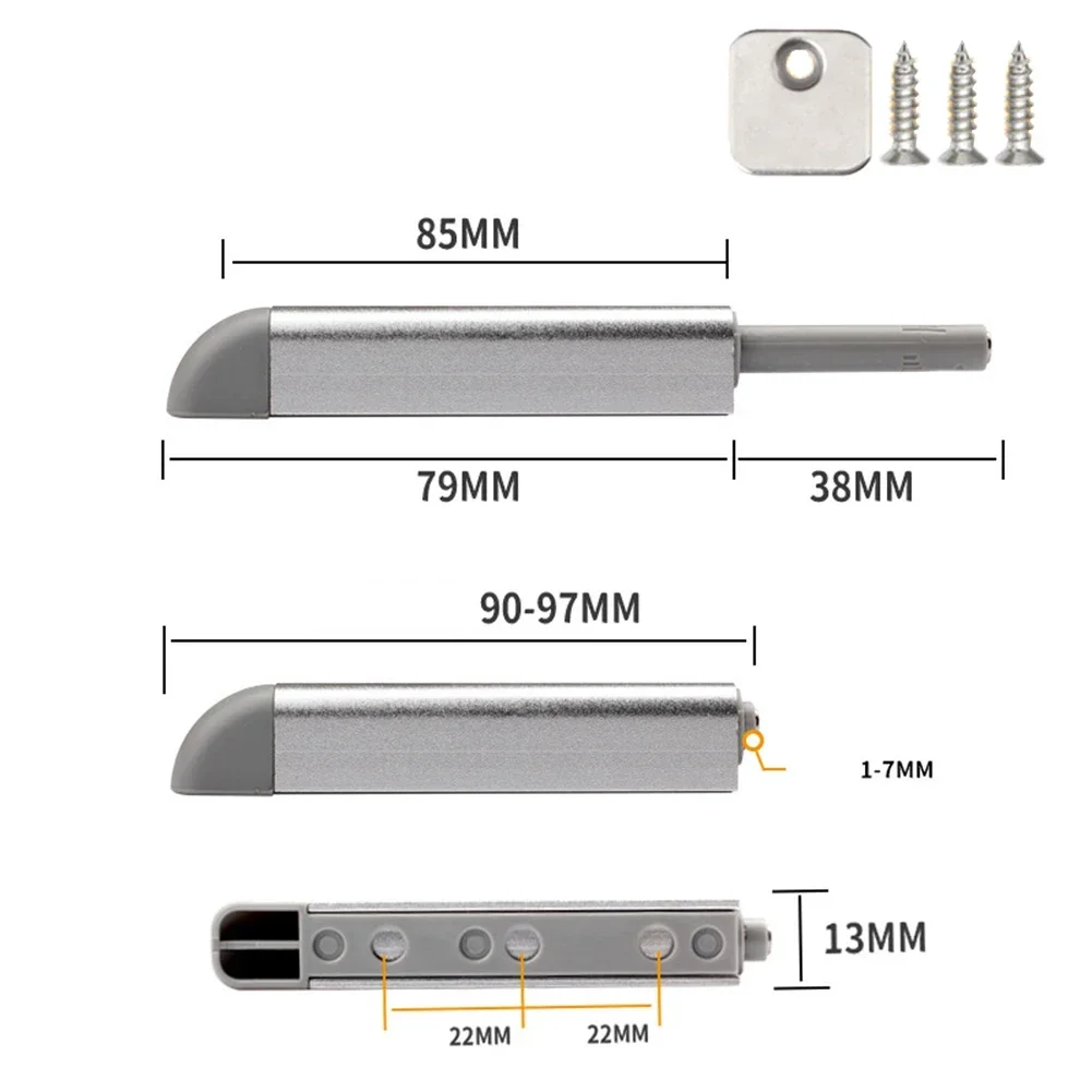 Invisible Cabinet Catches Push To Open Touch Release Door Catch Latch Hinge For Cupboard Cabinet Drawer Door Damper ers magnetic cabinet catches door catches magnetic cabinet latches cabinet door latch
