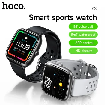 HOCO Y36 Touch Screen TFT da 1,72 pollici Versione chiamata Smart Watch Frequenza cardiaca Sonno Ossigeno Monitoraggio sportivo Smartwatch IP67 Impermeabile