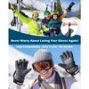 4PCS Elastic Wrist Straps for Ski Snowboard Gloves Adjustable Ski Glove Lead for Men and Women Sport Skiing Glove Safet-y Strap 5