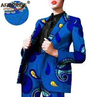 African Suit for Women Dashiki Coats and Print Pants 2 Piece Set Dashiiki Outfits Long Jacket Ankara Clothes Formal Lady A722662 1