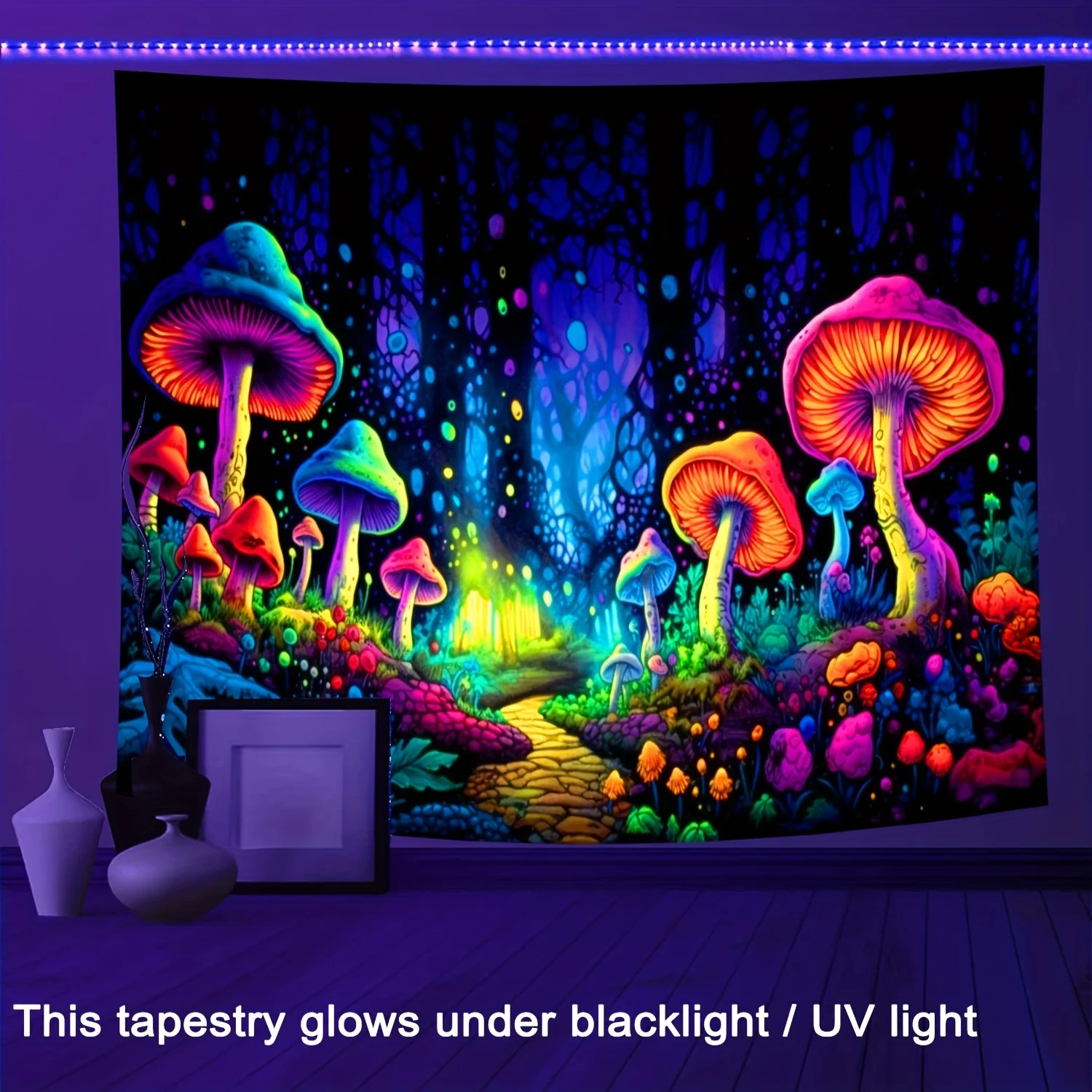 Tapestry Decor Mysterious Tree of Life Mushroom Forest Tapestry Wall Hanging Home Decor