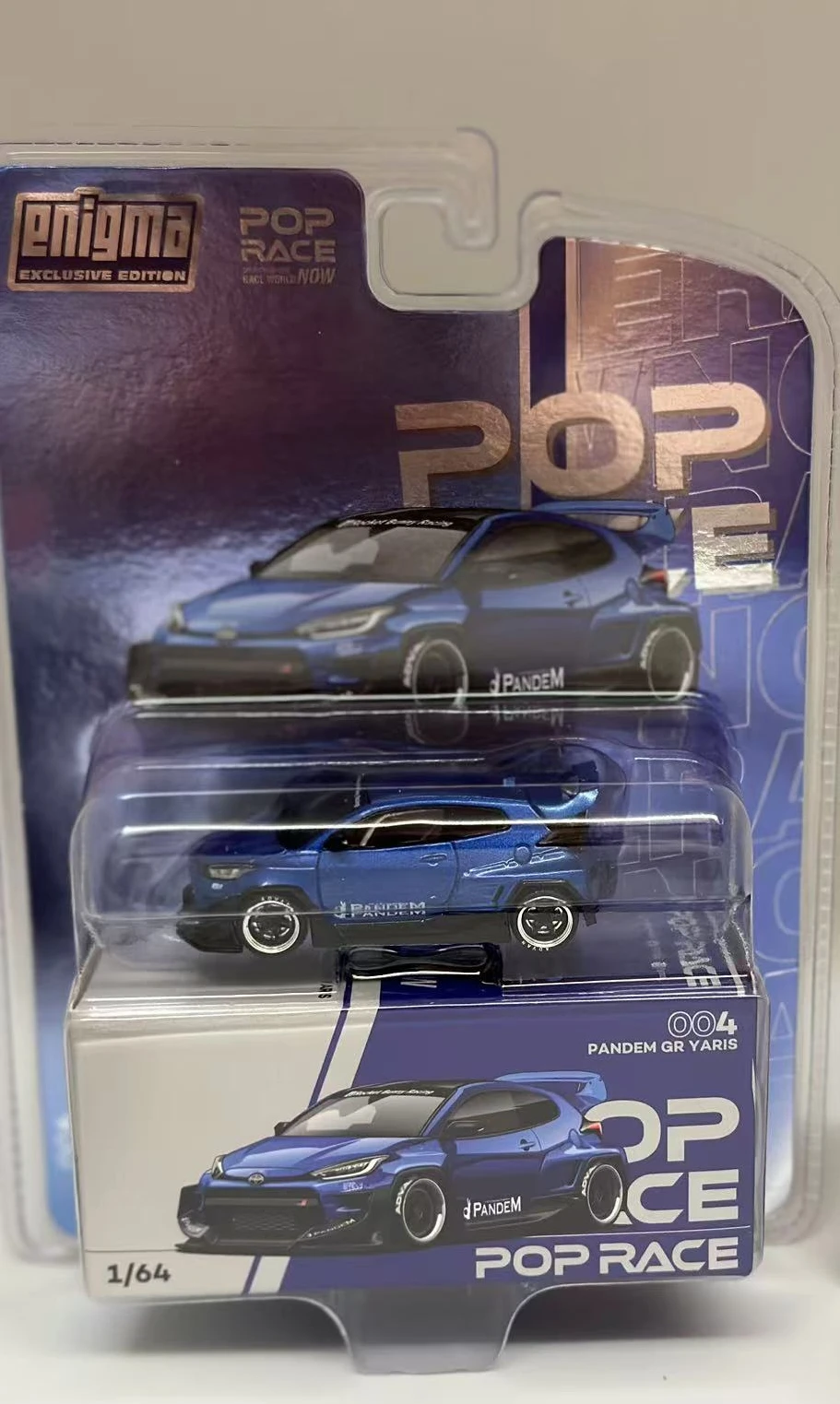 ポップレース 1 64 PANDEM GR-YARISメタリックブルー チェイス Toyota
