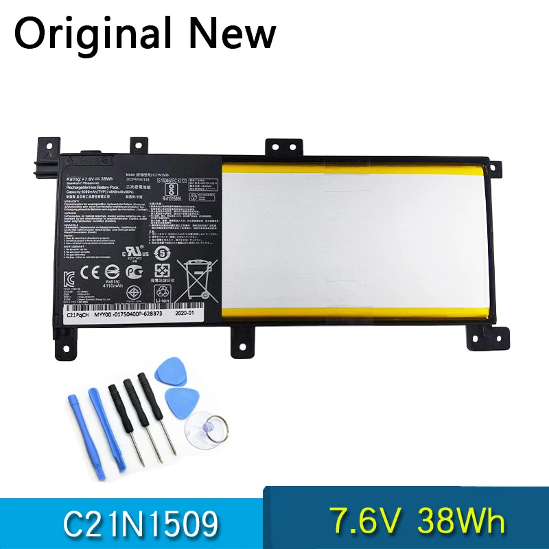 

Новый оригинальный C21N1509 Аккумулятор для ноутбука ASUS X556U X556UA X556UB X556UF X556UJ X556UQ X556UV A556U F556UA K556UA K556UV FL5900U