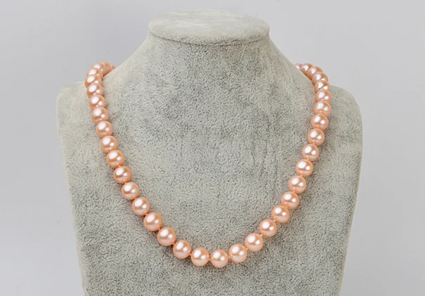 

20 Inch AAAA Natural South Sea 9-10mm Pink Pearl Necklace