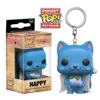 Funko Pop Keychain Fairy Tail Kawaii Blue Cat HAPPY Anime Mini Action Toy Figures Doll Model Backpack Pocket Keychain Child Gift 4