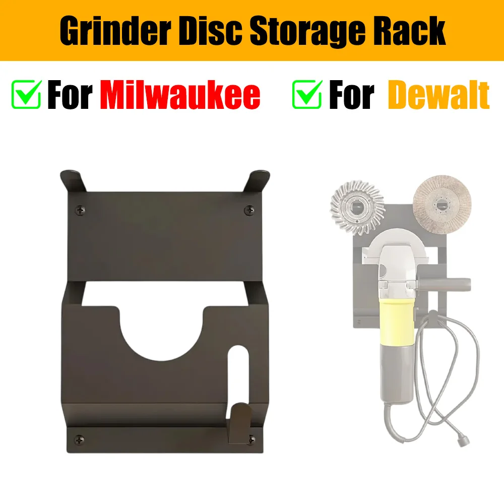 Angle Grinder Wall Storage Mount Wall-Mounted Hanging Shelf Fixed Polishers Holder Stable Storage for Workshop Home Garage tool organizer power tool holder angle grinder holder
