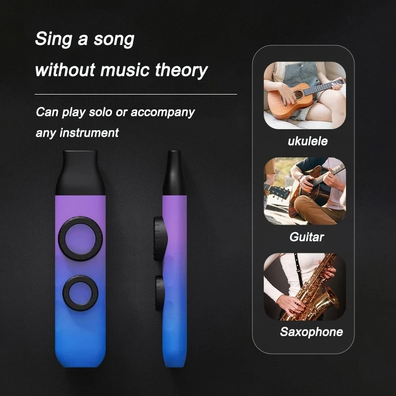 Kazoo mit Doppellöchern und 10-Flöten-Membranen, leicht zu erlernende, skurrile, lustige Instrumente für Bänder, Live-Performance, Party, Reisen – Detail 3