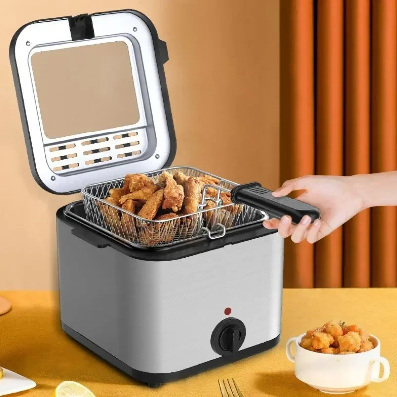 Electric Deep Fryers Household Stainless Steel French Fries Frying Machine Fried Chicken Chop Chicken Nugget Donut Snack Machine