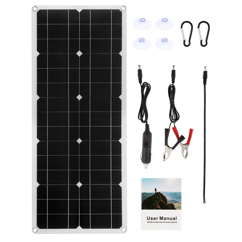 Solar Panel Kit Complete 300W 18V Flexible Solar Power Panel For Solar Battery Charger/Power Bank/Camping/Hiking with Controller