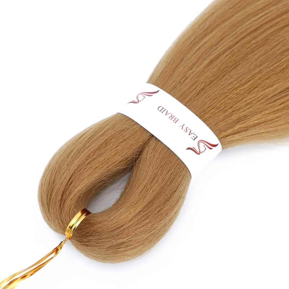 1/3/6 Packs 26 Inch Pre Stretched Braiding Hair Synthetic Easy Hair Yaki Straight Braids Wholesale Hot Water Setting For Women
