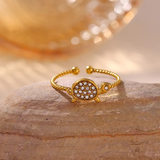 88198-c747c2.jpg Bague d'été imperméable couleur or rose pour femmes, anillos romantiques en forme de fleur de marguerite, en acier inoxydable, cadeaux élégants pour fête