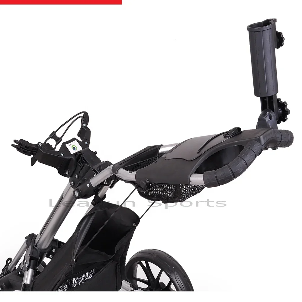 Push Golf Trolley With Big Free Wheels ,Aluminium Frame Including The Foot Brake,Score Card Holder,easy Fold System