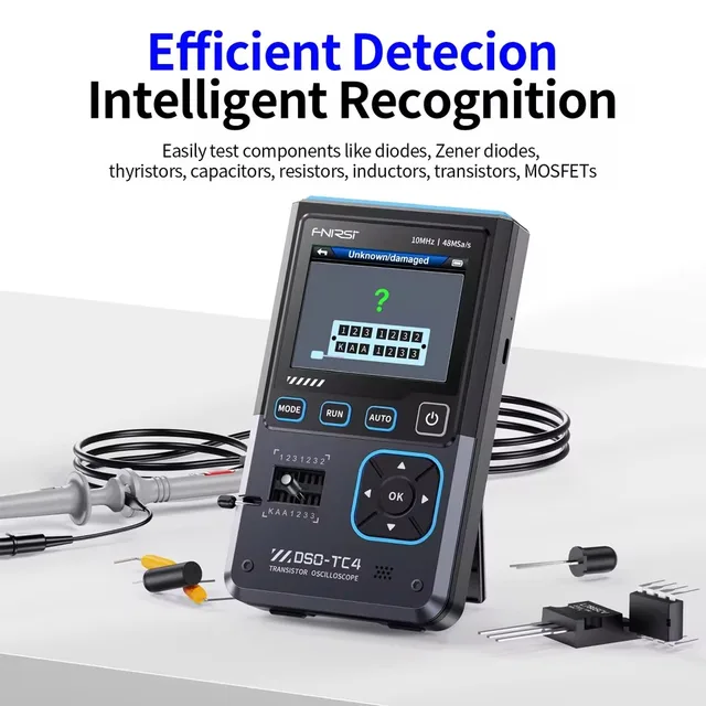 Oscilloscope Numérique Portable 3 En 1 – Multimètre, Générateur De Signaux, écran Couleur 2,4", Idéal électronique