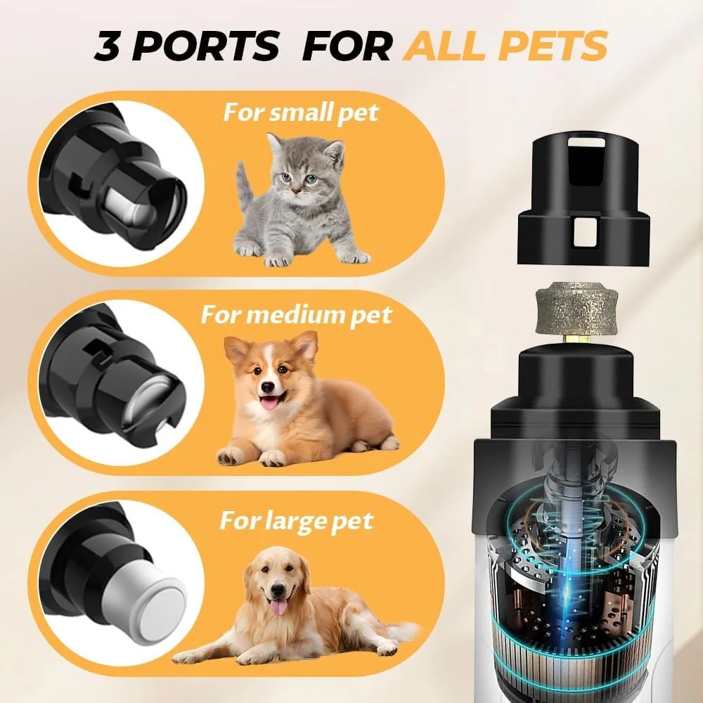 Silent Groom Pro Dog Nail Grinder-2-Speed Electric Rechargeable Pet Nail Trimmer Quiet Painless Pet Paws Grooming Smoothing Tool pet nail grinder