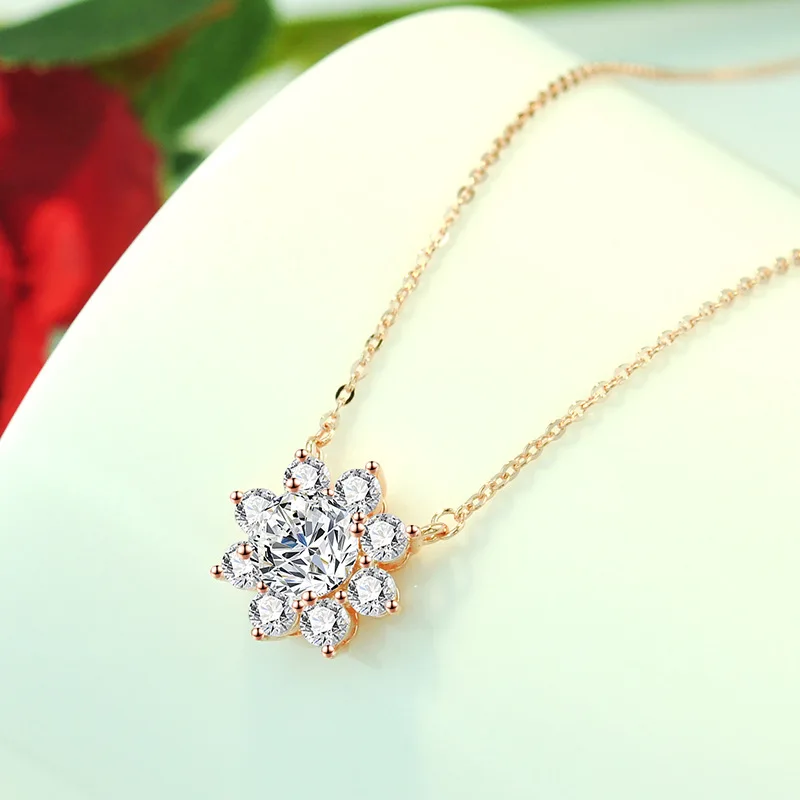 

Necklace Female 925 Sterling Silver Rose Gold Plated Clavicle Chain Female Light Luxury Minority Design Silver Jewelry 2022 New