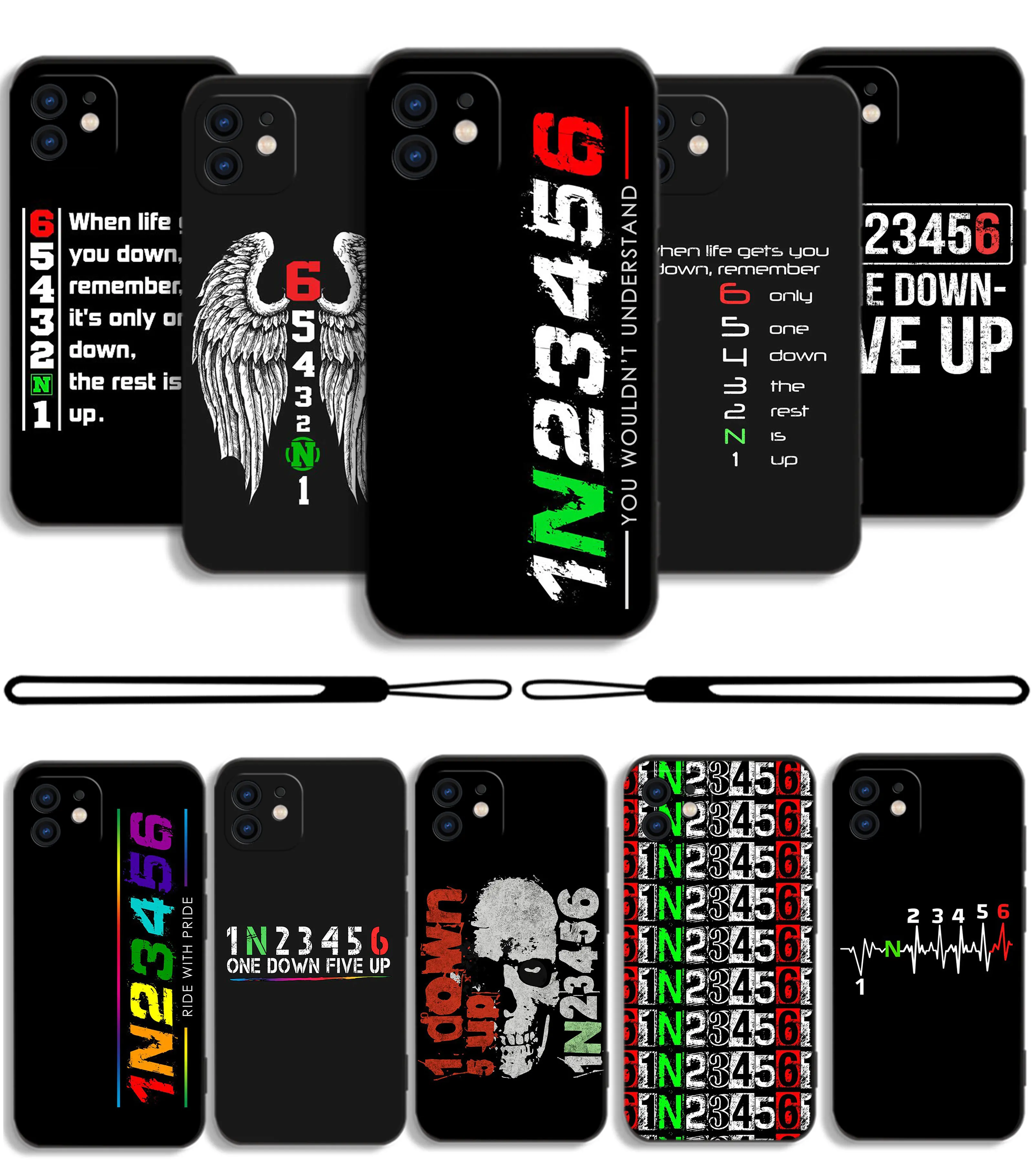 

Motorcycle 1N23456 Phone Case For Samsung Galaxy S23 S22 S21 S20 Ultra Plus FE S10 4G S9 S10E Note 20 10 Plus With Lanyard Cover